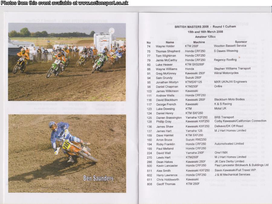 Event programme page